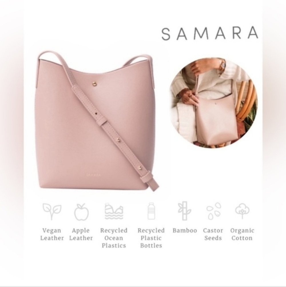 NWOT Anthropologie Samara Shoulder Bag Vegan Leather Pink